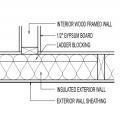 Interior intersecting wall with ladder blocking