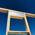 Right – Rigid foam insulation is installed in the window header.