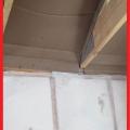 Wrong - Wind baffle installation will not allow insulation over the top plate.