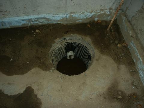 Install the sump pit liner